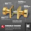 imageKwikset Pismo Entry Door Knob with Lock and Key Secure Keyed Handle Exterior Front Entrance and Bedroom Matte Black Pick Resistant SmartKey Rekey Security and MicrobanSatin Brass