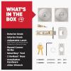 imageKwikset Pismo Entry Door Knob with Lock and Key Secure Keyed Handle Exterior Front Entrance and Bedroom Matte Black Pick Resistant SmartKey Rekey Security and MicrobanSatin Nickel
