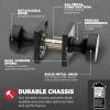 imageKwikset Pismo Entry Door Knob with Lock and Key Secure Keyed Handle Exterior Front Entrance and Bedroom Matte Black Pick Resistant SmartKey Rekey Security and MicrobanMatte Black