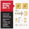 imageKwikset Pismo Entry Door Knob with Lock and Key Secure Keyed Handle Exterior Front Entrance and Bedroom Matte Black Pick Resistant SmartKey Rekey Security and MicrobanSatin Brass