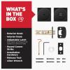 imageKwikset Pismo Entry Door Knob with Lock and Key Secure Keyed Handle Exterior Front Entrance and Bedroom Matte Black Pick Resistant SmartKey Rekey Security and MicrobanMatte Black