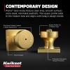 imageKwikset Pismo Entry Door Knob with Lock and Key Secure Keyed Handle Exterior Front Entrance and Bedroom Matte Black Pick Resistant SmartKey Rekey Security and MicrobanSatin Brass