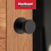 imageKwikset Pismo Interior Passage Door Knob Handle For Closet and Hallway Doors NonLocking Doorknob in Satin Nickel with Microban ProtectionMatte Black