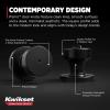 imageKwikset Pismo Interior Passage Door Knob Handle For Closet and Hallway Doors NonLocking Doorknob in Satin Nickel with Microban ProtectionMatte Black