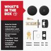 imageKwikset Pismo Interior Passage Door Knob Handle For Closet and Hallway Doors NonLocking Doorknob in Satin Nickel with Microban ProtectionMatte Black