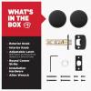 imageKwikset Pismo Interior Passage Door Knob Handle For Closet and Hallway Doors NonLocking Doorknob in Satin Nickel with Microban ProtectionMatte Black