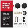 imageKwikset Pismo Interior Passage Door Knob Handle For Closet and Hallway Doors NonLocking Doorknob in Satin Nickel with Microban ProtectionMatte Black
