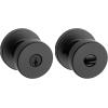 imageKwikset Pismo Interior Passage Door Knob Handle For Closet and Hallway Doors NonLocking Doorknob in Satin Nickel with Microban ProtectionMatte Black
