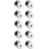 imageKwikset Pismo Interior Passage Door Knob Handle For Closet and Hallway Doors NonLocking Doorknob in Satin Nickel with Microban ProtectionPolished Chrome