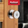 imageKwikset Pismo Interior Passage Door Knob Handle For Closet and Hallway Doors NonLocking Doorknob in Satin Nickel with Microban ProtectionPolished Chrome
