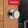 imageKwikset Pismo Interior Passage Door Knob Handle For Closet and Hallway Doors NonLocking Doorknob in Satin Nickel with Microban ProtectionPolished Chrome