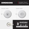 imageKwikset Pismo Interior Passage Door Knob Handle For Closet and Hallway Doors NonLocking Doorknob in Satin Nickel with Microban ProtectionPolished Chrome
