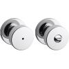imageKwikset Pismo Interior Passage Door Knob Handle For Closet and Hallway Doors NonLocking Doorknob in Satin Nickel with Microban ProtectionPolished Chrome