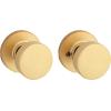 imageKwikset Pismo Interior Passage Door Knob Handle For Closet and Hallway Doors NonLocking Doorknob in Satin Nickel with Microban ProtectionSatin Brass