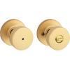imageKwikset Pismo Interior Passage Door Knob Handle For Closet and Hallway Doors NonLocking Doorknob in Satin Nickel with Microban ProtectionSatin Brass