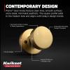 imageKwikset Pismo Interior Passage Door Knob Handle For Closet and Hallway Doors NonLocking Doorknob in Satin Nickel with Microban ProtectionSatin Brass