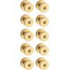 imageKwikset Pismo Interior Passage Door Knob Handle For Closet and Hallway Doors NonLocking Doorknob in Satin Nickel with Microban ProtectionSatin Brass
