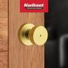 imageKwikset Pismo Interior Passage Door Knob Handle For Closet and Hallway Doors NonLocking Doorknob in Satin Nickel with Microban ProtectionSatin Brass