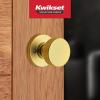 imageKwikset Pismo Interior Passage Door Knob Handle For Closet and Hallway Doors NonLocking Doorknob in Satin Nickel with Microban ProtectionSatin Brass