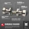 imageKwikset Pismo Interior Passage Door Knob Handle For Closet and Hallway Doors NonLocking Doorknob in Satin Nickel with Microban ProtectionSatin Nickel