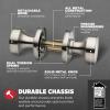 imageKwikset Pismo Interior Passage Door Knob Handle For Closet and Hallway Doors NonLocking Doorknob in Satin Nickel with Microban ProtectionSatin Nickel
