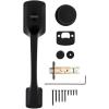 imageKwikset Prague Front Door Handle No Lock Entry Handleset Exterior with Interior Door Knob NonLocking Matte Black Deadbolt Not Included with Microban Protection