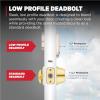 imageKwikset Prague Front Door Lock Handle and Deadbolt Set Entry Handleset Exterior with Interior Door Knob Satin Nickel Pick Resistant SmartKey Rekey Deadbolt Security with Microban ProtectionSatin Nickel