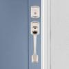 imageKwikset Prague Front Door Lock Handle and Deadbolt Set Entry Handleset Exterior with Interior Door Knob Satin Nickel Pick Resistant SmartKey Rekey Deadbolt Security with Microban ProtectionSatin Nickel