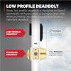 imageKwikset Prague Front Door Lock Handle and Deadbolt Set Entry Handleset Exterior with Interior Door Knob Satin Nickel Pick Resistant SmartKey Rekey Deadbolt Security with Microban ProtectionMatte Black