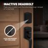 imageKwikset Prague Front Door Lock Handle and Deadbolt Set Entry Handleset Exterior with Interior Door Knob Satin Nickel Pick Resistant SmartKey Rekey Deadbolt Security with Microban ProtectionMatte Black