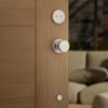 imageKwikset Prague Front Door Lock Handle and Deadbolt Set Entry Handleset Exterior with Interior Door Knob Satin Nickel Pick Resistant SmartKey Rekey Deadbolt Security with Microban ProtectionSatin Nickel