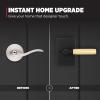 imageKwikset Prava Entry Door Knurled Handle with Lock and Key Secure Keyed Reversible Lever Exterior for Front Entrance and Bedrooms Satin Brass Pick Resistant Smartkey Rekey Security and MicrobanMatte Black  Satin Brass