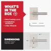 imageKwikset Prava Entry Door Knurled Handle with Lock and Key Secure Keyed Reversible Lever Exterior for Front Entrance and Bedrooms Satin Brass Pick Resistant Smartkey Rekey Security and MicrobanSatin Nickel