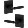 imageKwikset Prava Entry Door Knurled Handle with Lock and Key Secure Keyed Reversible Lever Exterior for Front Entrance and Bedrooms Satin Brass Pick Resistant Smartkey Rekey Security and MicrobanMatte Black