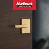 imageKwikset Prava Entry Door Knurled Handle with Lock and Key Secure Keyed Reversible Lever Exterior for Front Entrance and Bedrooms Satin Brass Pick Resistant Smartkey Rekey Security and MicrobanSatin Brass