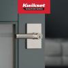 imageKwikset Prava Entry Door Knurled Handle with Lock and Key Secure Keyed Reversible Lever Exterior for Front Entrance and Bedrooms Satin Brass Pick Resistant Smartkey Rekey Security and MicrobanSatin Nickel