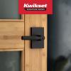 imageKwikset Prava Entry Door Knurled Handle with Lock and Key Secure Keyed Reversible Lever Exterior for Front Entrance and Bedrooms Satin Brass Pick Resistant Smartkey Rekey Security and MicrobanMatte Black