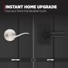 imageKwikset Prava Entry Door Knurled Handle with Lock and Key Secure Keyed Reversible Lever Exterior for Front Entrance and Bedrooms Satin Brass Pick Resistant Smartkey Rekey Security and MicrobanMatte Black