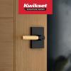 imageKwikset Prava Entry Door Knurled Handle with Lock and Key Secure Keyed Reversible Lever Exterior for Front Entrance and Bedrooms Satin Brass Pick Resistant Smartkey Rekey Security and MicrobanMatte Black  Satin Brass