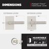 imageKwikset Prava Entry Door Knurled Handle with Lock and Key Secure Keyed Reversible Lever Exterior for Front Entrance and Bedrooms Satin Brass Pick Resistant Smartkey Rekey Security and MicrobanSatin Nickel