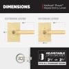 imageKwikset Prava Entry Door Knurled Handle with Lock and Key Secure Keyed Reversible Lever Exterior for Front Entrance and Bedrooms Satin Brass Pick Resistant Smartkey Rekey Security and MicrobanSatin Brass