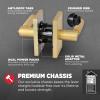 imageKwikset Prava Entry Door Knurled Handle with Lock and Key Secure Keyed Reversible Lever Exterior for Front Entrance and Bedrooms Satin Brass Pick Resistant Smartkey Rekey Security and MicrobanSatin Brass