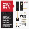 imageKwikset Prava Front Door Lock Handle and Deadbolt Set Entry Handleset Exterior with Interior Reversible Lever Matte Black Pick Resistant SmartKey Rekey Deadbolt Security with Microban ProtectionMatte Black  Satin Brass