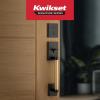 imageKwikset Prava Front Door Lock Handle and Deadbolt Set Entry Handleset Exterior with Interior Reversible Lever Matte Black Pick Resistant SmartKey Rekey Deadbolt Security with Microban ProtectionMatte Black  Satin Brass