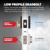 imageKwikset Prava Front Door Lock Handle and Deadbolt Set Entry Handleset Exterior with Interior Reversible Lever Matte Black Pick Resistant SmartKey Rekey Deadbolt Security with Microban ProtectionMatte Black  Satin Brass