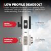 imageKwikset Prava Front Door Lock Handle and Deadbolt Set Entry Handleset Exterior with Interior Reversible Lever Satin Brass Pick Resistant SmartKey Rekey Deadbolt Security with Microban ProtectionMatte Black