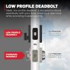 imageKwikset San Clemente Front Door Lock Handle and Deadbolt Set Entry Handleset with Mirada Reversible Lever Matte Black Pick Resistant SmartKey Rekey Deadbolt Security with Microban ProtectionMatte Black