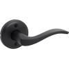 imageKwikset Sedona Interior Passage Door Handle Lever for Closet and Hallway Doors Reversible NonLocking Handle Lever Matte Black with Microban ProtectionMatte Black