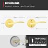 imageKwikset Sedona Interior Passage Door Handle Lever for Closet and Hallway Doors Reversible NonLocking Handle Lever Matte Black with Microban ProtectionSatin Brass