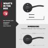 imageKwikset Sedona Interior Passage Door Handle Lever for Closet and Hallway Doors Reversible NonLocking Handle Lever Matte Black with Microban ProtectionMatte Black